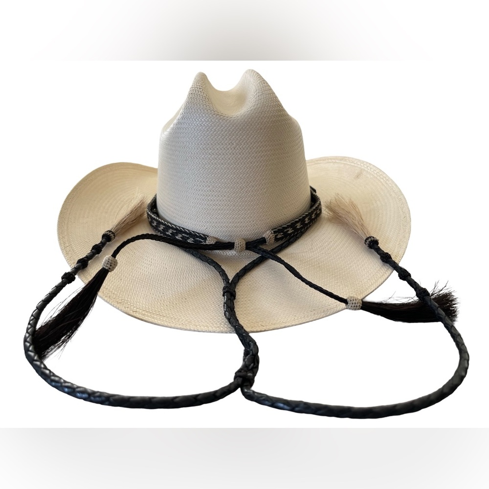 Mens Resistol Self-Conforming Brown Rope Western Wear Cream Straw Hat One Size